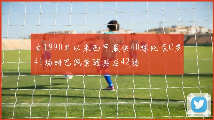 自1990年以来西甲最快40球纪录C罗41场姆巴佩紧随其后42场